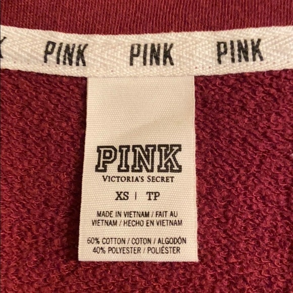 Victoria Secret Pink Burgundy Sweatshirt - Picture 9 of 9